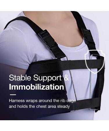 Armor Chest Support Brace - Small Size, Black Color, Unisex for Thoracic Stability Post-Surgery or Injuries - Buy Online on GoSupps.com