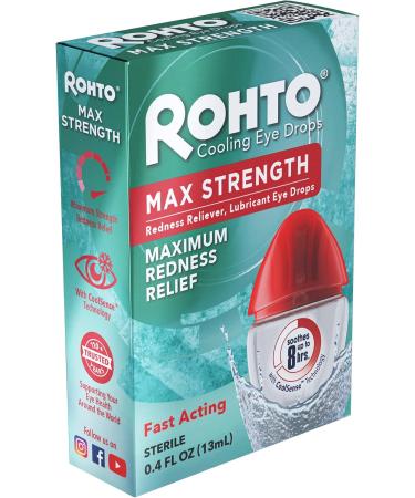 Rohto Cooling Eye Drops - Maximum Redness Relief (0.4 fl oz Pack of 2) | Fast International Shipping - Buy Online on GoSupps.com