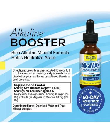 Natural Balance AlkaMax Alkaline Booster Liquid - Unflavored 1 fl oz (30 ml) for pH Balance - Buy Online on GoSupps.com