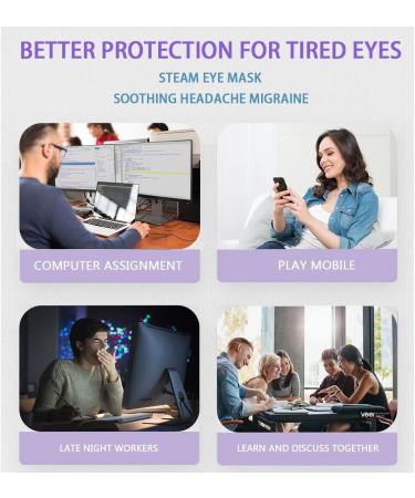 Heated Steam Eye Mask for Headache Relief and Relaxation - 10 Pack - Buy Online on GoSupps.com