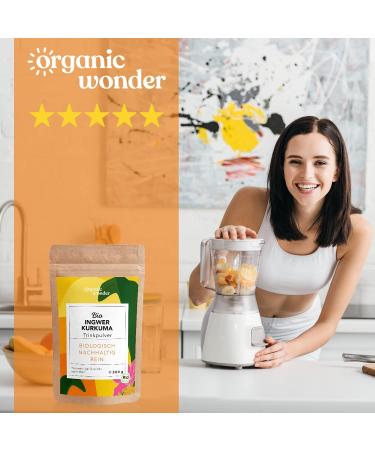 Buy Organic Ginger Shot with Turmeric - 300g Immun Boost - 300 Portions - High Dose Ginger Turmeric Powder - Certified Organic (DE- KO-001) - Buy Online on GoSupps.com