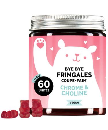 Bye Bye Fringales Coupe-Faim Avec du Chrome et de la Choline Pour maintenir une glyc mie normale 60 unit s (1 mois) Sans Sucres Ajout s Vegan Bears with Benefits