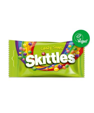 Skittles Crazy Sours 14 Pack | Vegan American Football Snacks | Flavors: Orange Lime Lemon | International Shipping - Buy Online on GoSupps.com