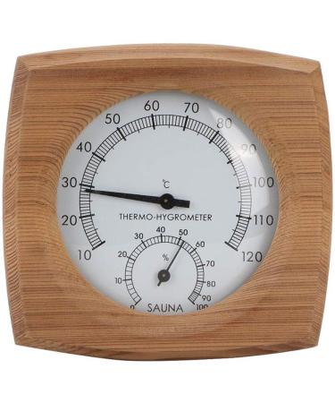 Luxylei 2-in-1 wooden thermo-hygrometer Digital Sauna Room Thermometer Wooden Thermometer Sauna Humidity Meter Sauna Accessories