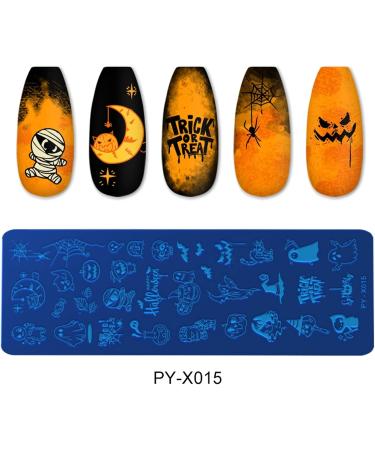 Yzdkj Halloween Snowflake Nail Stamping Plates | Stainless Steel Nail Art Stencil for Festival Designs - Buy Online on GoSupps.com