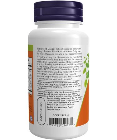 Now Foods Kidney Cleanse - 90 Veg Capsules for Detox & Support - Buy Online on GoSupps.com