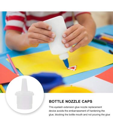 Mobestech 100Pcs Eyelash Glue Bottle Nozzle Caps - Replacements for False Lash Grafting & Adhesive Glue - Open-Mouth Tips for Salon & Home Use - Buy Online on GoSupps.com