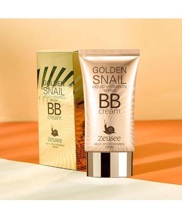 PUCHEN Snail Repair Bb Cream Face Bb Cream Makeup Dry Skin 50ml Lightweight Hydrating Foundation with Liquid Coverage High and Natural Full Coverage - Buy Online on GoSupps.com