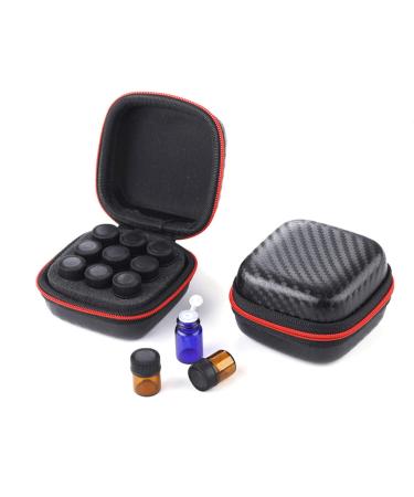 Yusheng essential oil carrier bag portable essential oil storage box essential oil travel pocket universal storage pocket 9 compartments 1ml-3ml 7.5x7.5x5cm