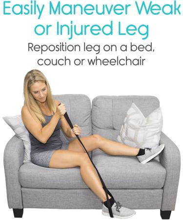 Leg Lifter Strap - Rigid Foot Loop & Hand Grip for Adult Senior Elderly Handicap Disability & Pediatrics for Car Bed Couch Wheelchair - Buy Online on GoSupps.com