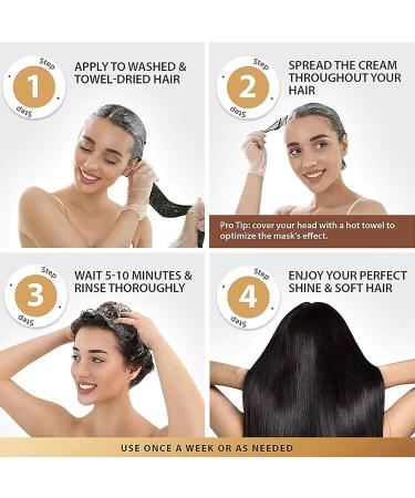 Karseell Collagen Hair Treatment 16.90 oz 500 ml Deep Repair Conditioning Argan Oil Collagen Hair Mask Essence for Dry Damaged Hair 500 ml (Pack of 1) - Buy Online on GoSupps.com