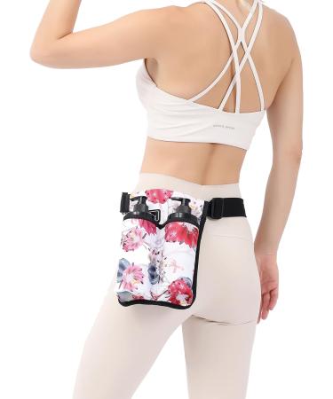 Massage Bottle Bag | Holster for Massage Therapists | Massage Lotion & Oil Holder | Flower Color (9d2KD-Hua) - Shop Internationally - Buy Online on GoSupps.com