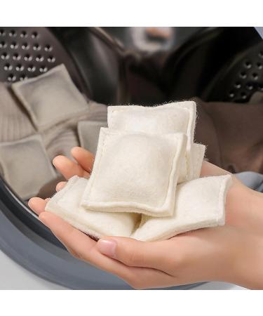 Fovolat Laundry Wool Dryer Balls Square Wool Dryer Balls Square Shape Dry Cleaning Kit Set Natural Fabric Softener Household Gadgets for Dryer - Buy Online on GoSupps.com
