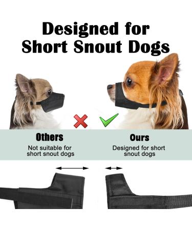 Mayerzon Soft Dog Muzzle for Short Snouts - Ideal for Chihuahua Shih Tzu American Bulldog | Size S (Snout CIR: 5.5-7) - Comfortable & Durable Fur Care Solution - International Shipping Available - Buy Online on GoSupps.com