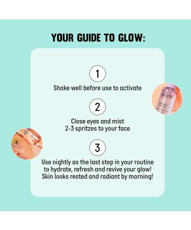 Isle of Paradise Night Glow Self Tan Face Mist - Jasmine, Argan Oil & Hyaluronic Acid | Vegan & Cruelty Free | 3.38 Fl Oz - Buy Online on GoSupps.com