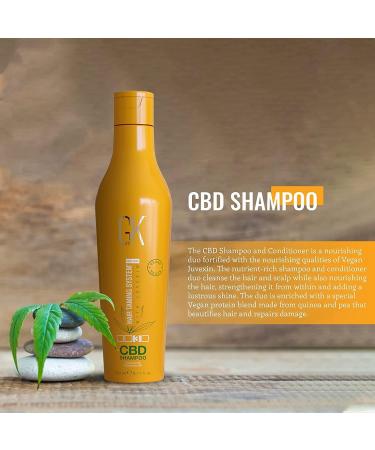 GK HAIR Global Keratin Hemp Shampoo (8.11 fl oz/240 ml) Hydrates Strengthens Colors Damaged Hair Provides Conditioning and Shine Enriched with Sulfate-Free Vegan - Buy Online on GoSupps.com
