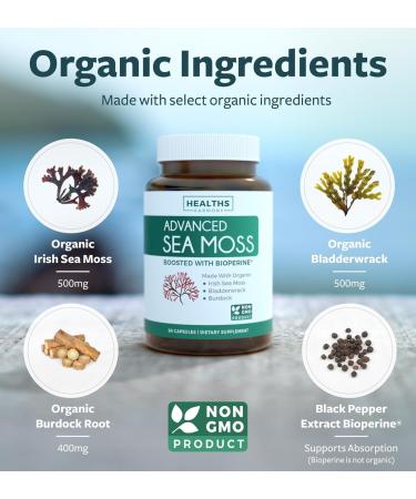 Black Seed Oil Gummies & Sea Moss (1-Month Supply) - Mineral-Rich Duo - Black Seed Oil Gummies Ginger Ale Flavor Cold-Pressed Nigella Sativa & Advanced Organic Irish Sea Moss with BioPerine (60 Caps) - Buy Online on GoSupps.com