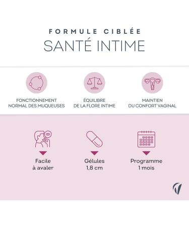 Probiotiques Flore Intime - 20 Milliards UFC - 1 mois - 6 Souches Dont Lactobacillus Gasseri & Crispatus - Vitamine B2 pour Muqueuses Saines - 60 G lules - Fabriqu en France - Buy Online on GoSupps.com