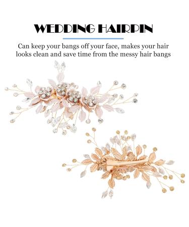 Shop Minkissy Bridal Bouquet Hair Clips | Rhinestone & Crystal Flower Clips for Brides & Women - Buy Online on GoSupps.com