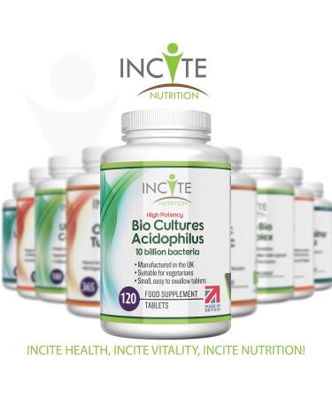 Acidophilus Bio Cultures 10 Billion CFU - 120 Easy Swallow Tablets - Buy Online on GoSupps.com