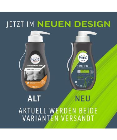 Veet Men Hair Removal Cream 2 Pack - Fast & Effective Sensitive Depilation 400ml | Quick Hair Removal in 5-10 Minutes - Buy Online on GoSupps.com