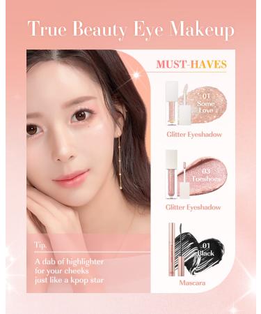 AMTS Webtoon True Beauty Liquid Glitter Eyeshadow Highlighter | Korean Makeup Long Lasting & Highly Pigmented - Buy Online on GoSupps.com