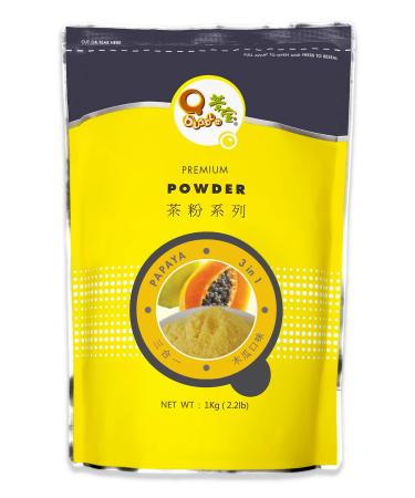 Qbubble Tea Powder Papaya Powder 2.2 Pound Papaya Tea Powder