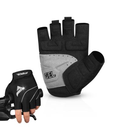 Atercel bicycle gloves men women 5mm SBR padding bike gloves Breakable sports gloves shock-damping MTB gloves m black