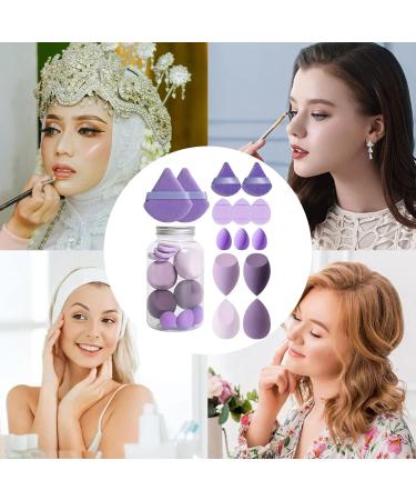 Wontool Setting Face Puff Blender Beauty Set Portable Makeup Puff Blender Sponges Powder Puff for Blending Foundation Cream Purple - Buy Online on GoSupps.com