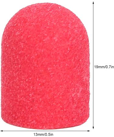 Nail Sanding Drill Bit 0.5 X 0.7in Easy To Store High Strength Nail Polishing Sanding Head Fine Sandpaper with Shaft for Grinding(Big red) - Buy Online on GoSupps.com