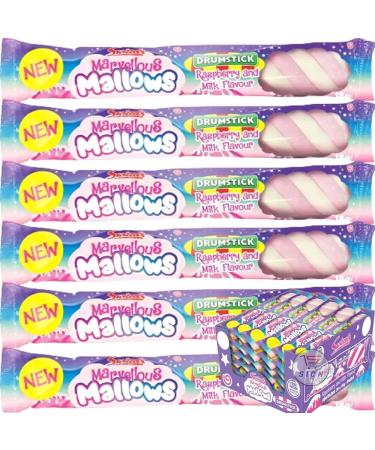 Marvellous Mallows Raspberry And Milk Drumstick Flavour Marshmallow 18g (39 Packs(Full Box)) - Buy Online on GoSupps.com