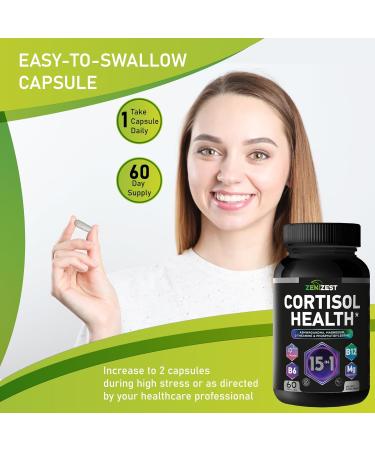 Cortisol Detox Supplement for Women Men - Control & Lower High Cortisol Level - Adrenal Health Balance Cleanse Sleep Stress Support - Magnesium Ashwagandha L-Theanine Cortisol Blocker Reducer 60 Count (Pack of 1) - Buy Online on GoSupps.com