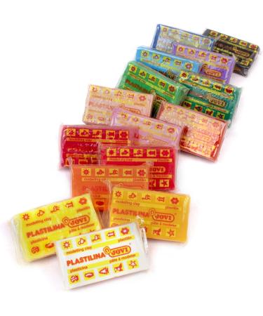Jovi Plastilina Modeling Clay Set - 30 Bars with Tools & Tutorial | Reusable Non-Drying Clay for Arts & Crafts Projects | 15 Colors - 1.75 oz Bars - Buy Online on GoSupps.com
