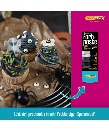 Decocino Black Fat-Soluble Color Paste - 15g | Oil-Based Food Coloring for Chocolate Buttercream Fondant & Cake Dough - International Shipping Available - Buy Online on GoSupps.com