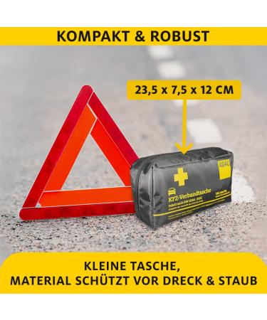 OKCARS 2023 Auto First Aid Set - STVO Compliant Vehicle Bandage Kit DIN 13164 - Compact Car Safety Essentials for Europe - Buy Online on GoSupps.com