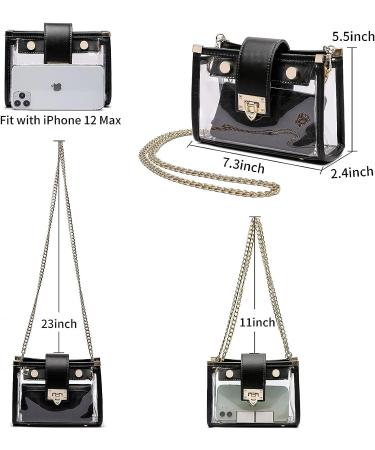 YING YUMEI Clear Crossbody Bag Stadium Approved - Transparent Shoulder Handbag & Clutch - Buy Online on GoSupps.com