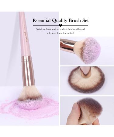 MAANGE 18-Piece Premium Synthetic Makeup Brush Set in Pink - Professional Face, Powder, Blush, and Eye Shadow Brushes - Buy Online on GoSupps.com