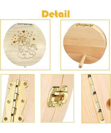 Custom Wooden Tooth Box for Baby Teeth | Keepsake Souvenir for Girls | Perfect Gift for Newborns - Buy Online on GoSupps.com