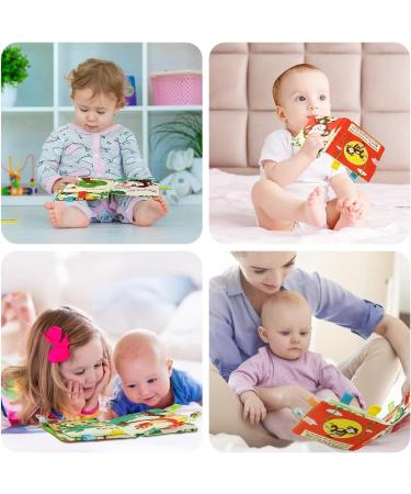 Vicloon Baby Soft Books - 3D Animals Tails Crinkle Sensory Touch and Feel Book for 0-3 Year Old Toddlers - Monkey Design - Buy Online on GoSupps.com
