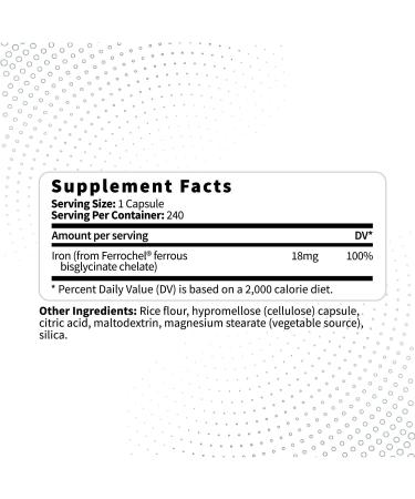 Type Zero Iron Chelate Capsules 18mg - 240 Count, Non-GMO & Gluten Free - Buy Online on GoSupps.com