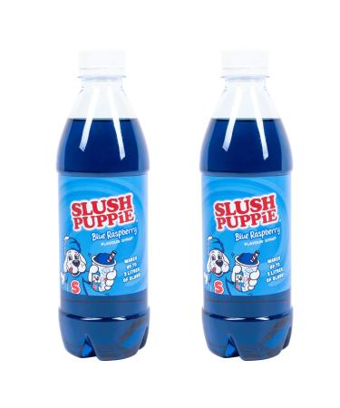 SLUSH PUPPiE Blue Raspberry Syrup - 2 x 500ml Bottles. For use with Domestic SLUSH PUPPiE Machines. Genuine Slush Puppy Syrup from Fizz Creations.