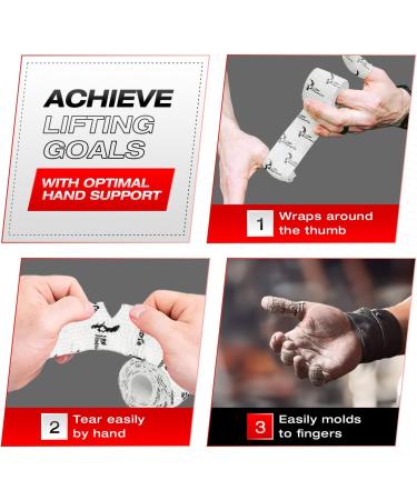 Buy RM Fitness Weightlifting Thumb Tape - 3 Pack | Flexible Cotton Hook Grip Lifting Tape for Powerlifting & Barbell Workout | Yellow Camo (5cm x 7m - Buy Online on GoSupps.com