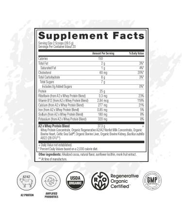 Chocolate Protein + Berry Flavor Creatine Collagen Powder A2/A2 Whey Casein Protein with Probiotics and Celtic Sea Salt (20 Servings) Creatine and Collagen Supplement Gluten Free (30 Servings) - Buy Online on GoSupps.com