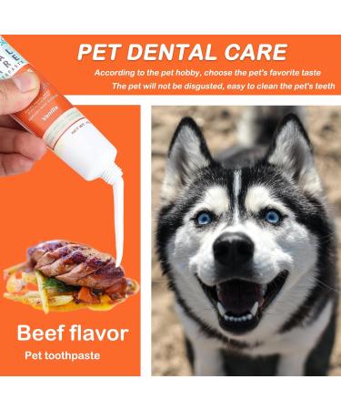 Dog Dental Care Set | Tartar Control Toothpaste & Fingerling Brush for Fresh Breath - Buy Online on GoSupps.com