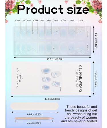 Kalolary 20PCS Gel Nail Polish Strips Nail Gel Art Sticker Full Nail Wraps Decals with Nail File and Stick for Women Girls Nail Art Decor (UV/LED Lamp Required) (C) - Buy Online on GoSupps.com