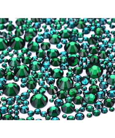 4200 Stk Emerald Green Rhinestones SS6-SS20 | Flatback K9 Glass Nail Art Makeup & DIY Crafts Charms - Buy Online on GoSupps.com
