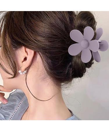 Large Flower Claw Clips for Thick Thin Curly Hair | Non Slip Matte Jaw Clips for Women | Strong Hold 3.15 Inch Daisy Hair Accessories - Buy Online on GoSupps.com