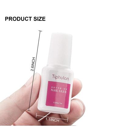 TIPHULAN Brush on Nail Glue for Press on Nails - Quick & Strong Adhesive for False Nails - 4pcs Bulk Pack 7ML0.23OZ - Buy Online on GoSupps.com