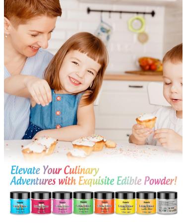 RoizeFar Edible Glitter Set - 8 Colors Tasteless Powder for Cakes & Drinks | Perfect for Easter Christmas Oktoberfest & Cocktails - Buy Online on GoSupps.com