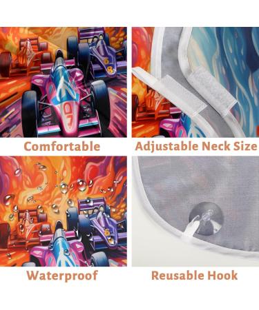 Cool Race Car Beard Bib Apron - Best Beard Hair Catcher for Men | Perfect Gift for Father's Day Anniversaries & Christmas with Suction Cups - Buy Online on GoSupps.com